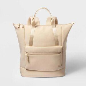 Faux Neoprene Tote Backpack